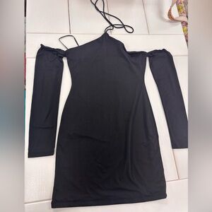Princess Polly Black Cold Shoulder Bodycon Dress